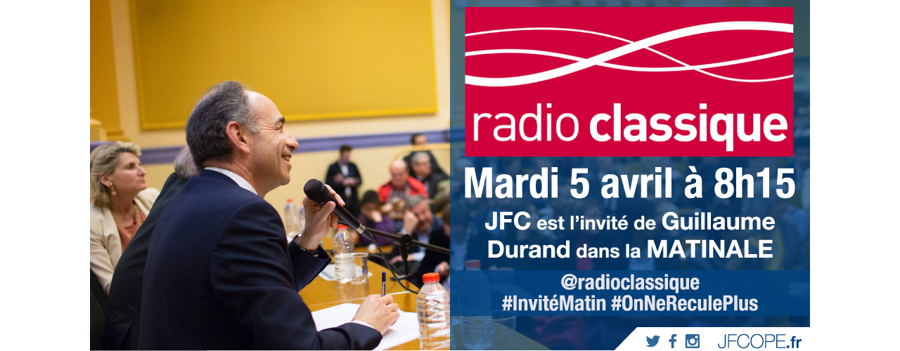 JFC est l'invité de Guillaume Durand sur Radio Classique
