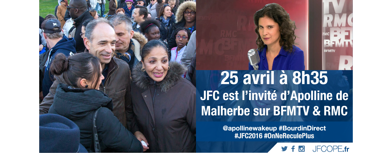 JFC est l'invité d'Apolline de Malherbe sur BFMTV & RMC